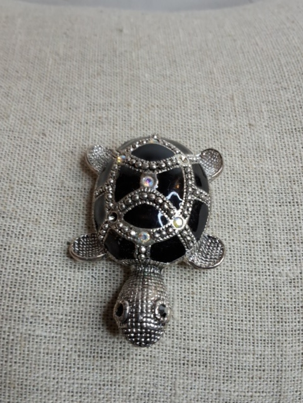 Vintage Faux‎ Marcasite Turtle Brooch